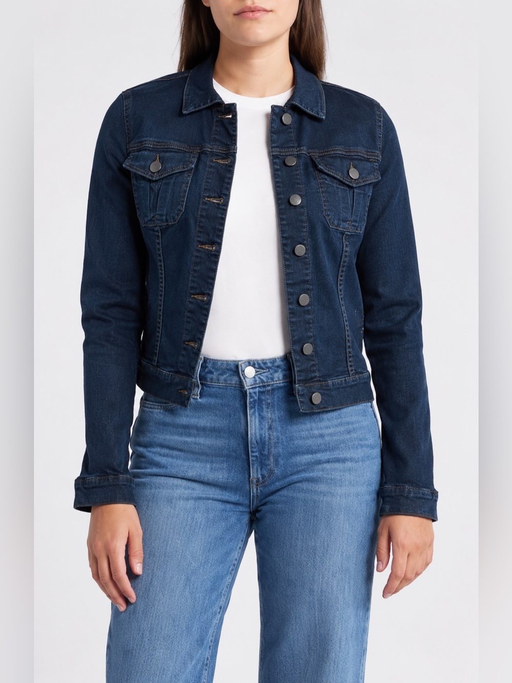 Kut From The Kloth Amelia Denim Jacket Dark Wash Medium